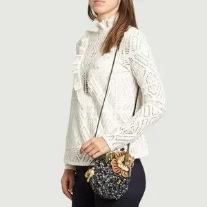 See By Chloe Tops See By Chloe Highneck Crochet Top Ruffled